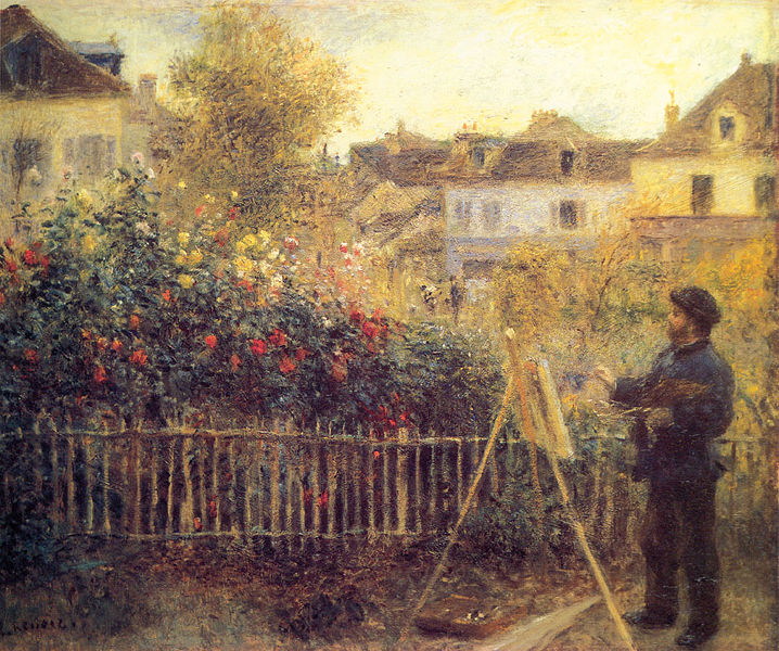 Monet painting in his Garten in Argenteuil